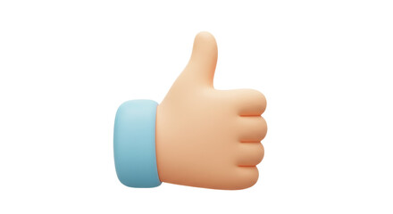 Isolated Pastel Hand Showing Thumbs Up Gesture
