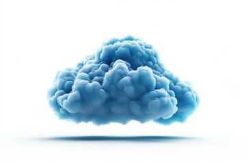3D Secure Cloud Icon Isolated and White Background
