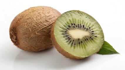kiwi fruit on white background