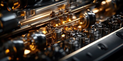 Fototapeta premium Machine Components Close Up