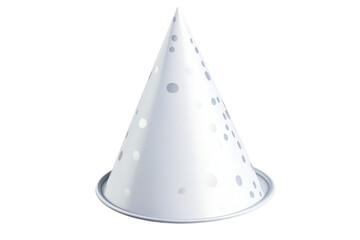 Celebratory white party hat on transparent background png format fun event festive environment creative viewpoint
