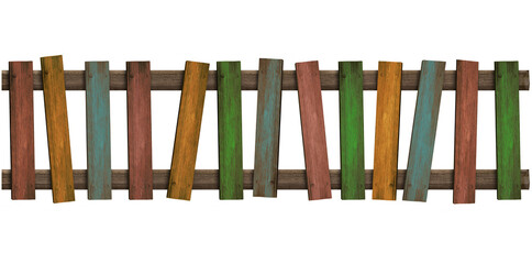 Fence old, weathered barrier made of wooden planks