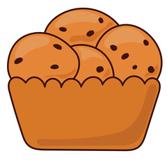Bread Bakery Drawn Craft hand made Product. Doodle Bread Symbol Isolated on White. Outline Healthy fresh Food Business Symbol Icon.  Gluten Wheat Dessert. Morning Breakfast Sweet and Tasty Theme.