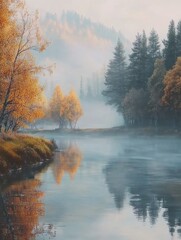 River with Trees