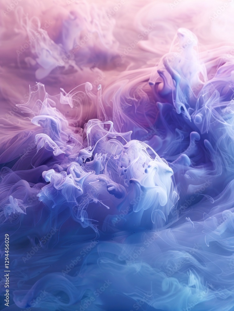 Poster soft blues and purples blend gently, creating a serene and calming atmosphere
