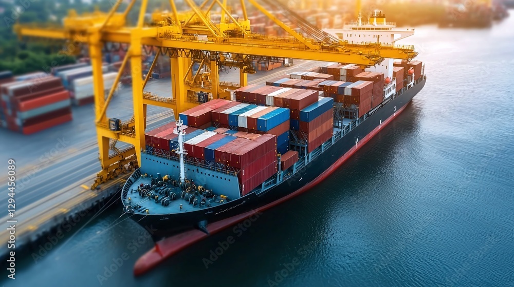 Poster innovative international cargo documentation system designed to optimize global business logistics, 
