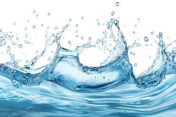Dynamic water splash on transparent background png format nature scene high-quality visuals