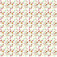 Seamless pattern with hand drawn Daisy flowers and leaves