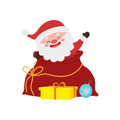Santa In Gift Bag