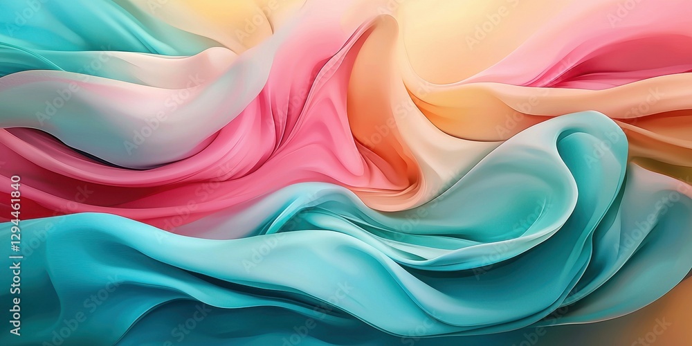 Poster soft textured design elements on a pastel canvas