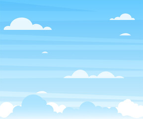 Blue sky background with clouds nature landscape illustration stock illustration