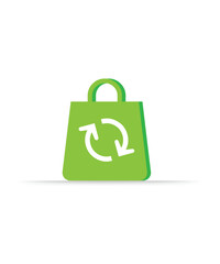 Eco Bag and ecology icon concept stock illustration