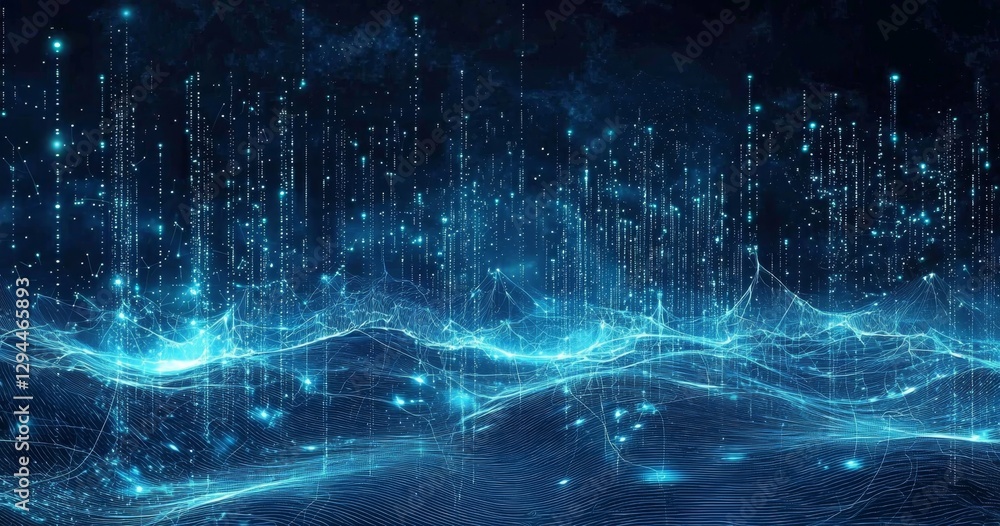 Poster luminous connections illustrate the complexity of modern networks.