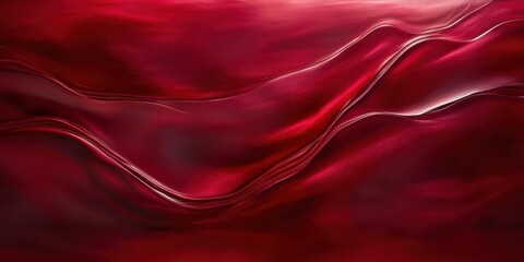 Obraz premium Abstract red satin texture with flowing curves and soft highlights