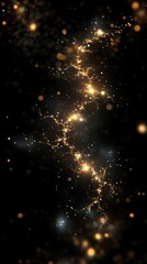 Fototapeta premium Golden Sparkles Galaxy Background