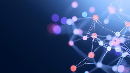 A network of dots connected by lines representing modern connectivity and technology in a digital landscape