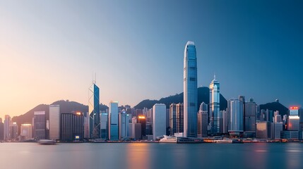 Expansive view of a bustling city featuring diverse architecture and a dynamic atmosphere illustrating urban life