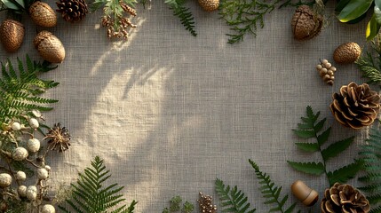 Natural Flat Lay of Botanical Elements and Textures