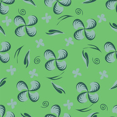 Seamless beautiful geometrical flower pattern textile design