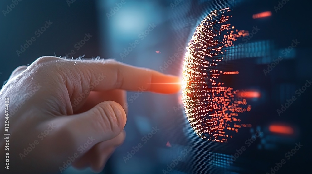 Poster futuristic ai-powered supply chain security system ensuring robust data efficiency, and seamless log