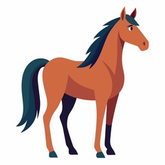 horse illustration on white background