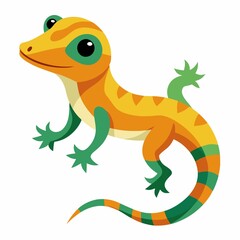 chameleon on a white background