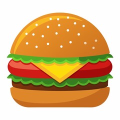 hamburger on a white background