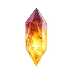 Glowing Crystal Suspended in Air with Magical Energy Effect. Fantasy art and game design.