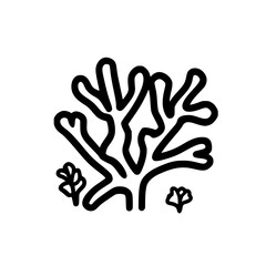 Obraz premium Coral Reef Icon Symbolizing Marine Life, Underwater Ecosystem, and Ocean Conservation