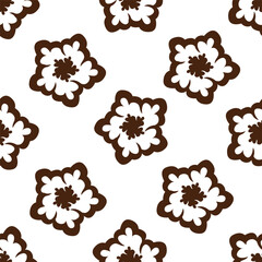 Seamless beautiful geometrical flower pattern textile design