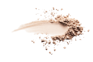 Powdered cosmetic product on transparent background png format beauty studio high-quality visuals