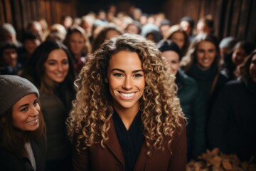Obraz premium Portrait of a group of woman. Woman leader concept. Looking confident to the camera