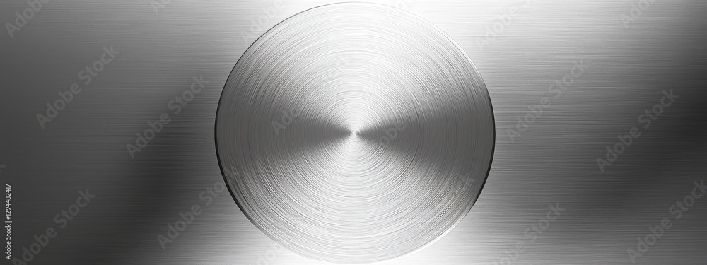 Poster metallic disk: a captivating studio shot of a metallic disk with a sleek, reflective surface, exhibi