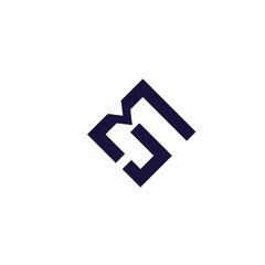 J M Initial Monogram Logo design
