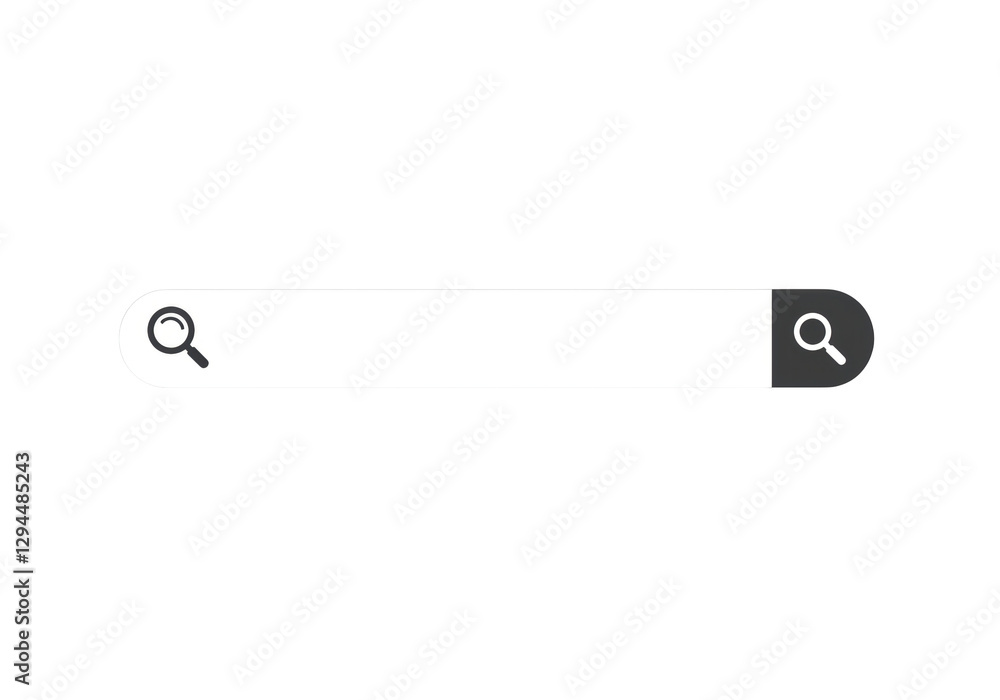 Poster isolated two magnifying glasses in a search bar interface design