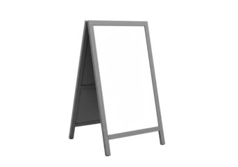 Isolated Sidewalk Sign Board on a White Background