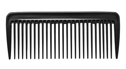 Isolated Classic Black Comb, Hair Styling Tool