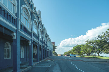 South Africa. Port Elizabeth Gqeberha. Historic building facade, colonial style architecture.