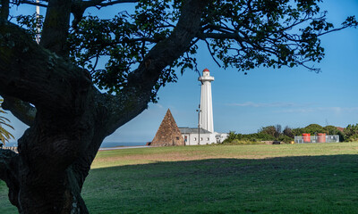South Africa. Port Elizabeth Gqeberha. Donkin memorial and lighthouse at Donkin Reserve