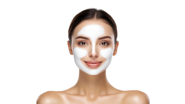 The enigmatic gaze, portrait of a woman in white mask, exploring themes of identity and concealment