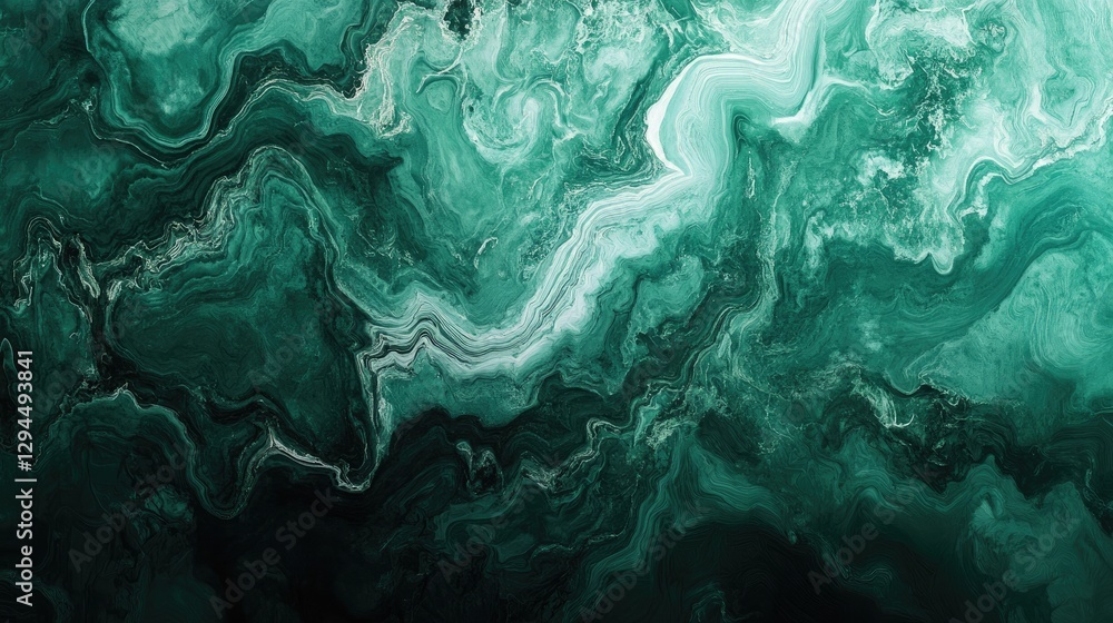 Poster stunning emerald green marble texture background image with swirling patterns and abstract design