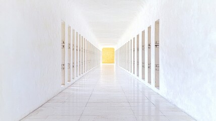 Minimalist White Corridor Architecture  Abstract Background  Modern Design