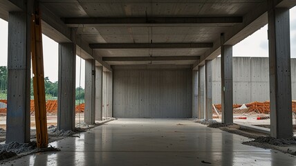 Obraz premium Structure construction site engineer for background