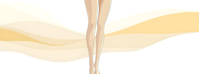 White background, light yellow color scheme, skin tone

