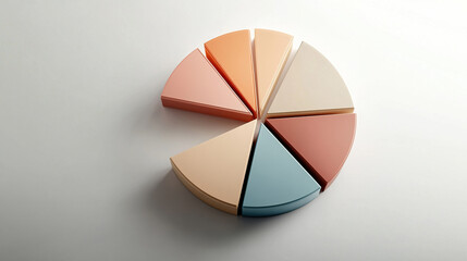 Obraz premium Scandinavian Style Pie Chart Illustration