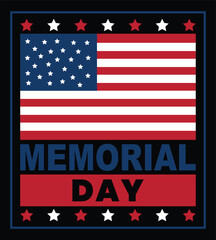Memorial Day - Remember and Honor Poster. Usa memorial day celebration. American national holiday, banner and affiche pub