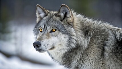 gray wolf portrait