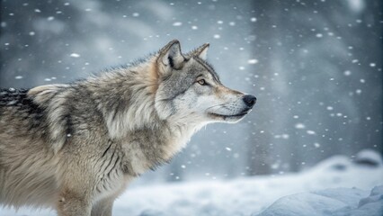 Fototapeta premium gray wolf portrait