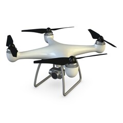 Illustration 3D Generic Drone Camera Quadcopter