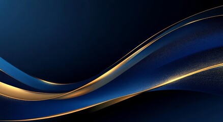 Obraz premium Abstract Blue Gold Waves Dynamic Composition, Luxury Concept, Glitter Texture Abstract background, luxury design